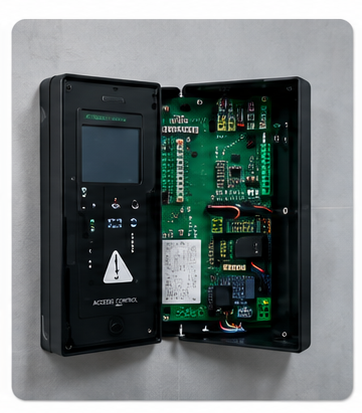 Electronic door access control panel and controller